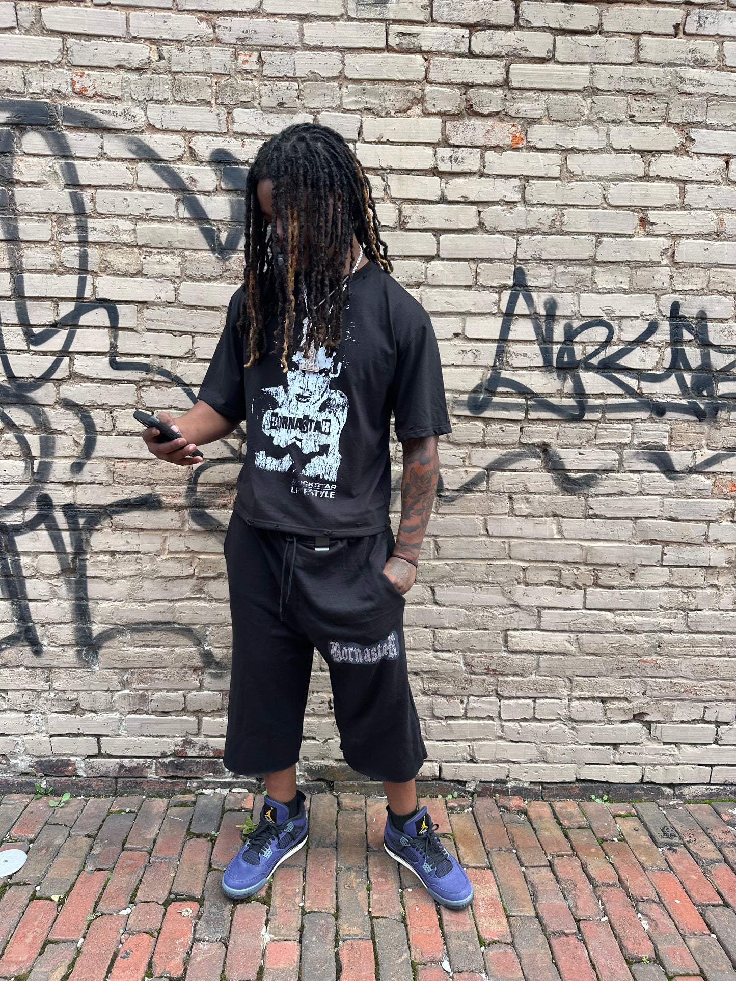 “Star Born” Midnight Black Shorts