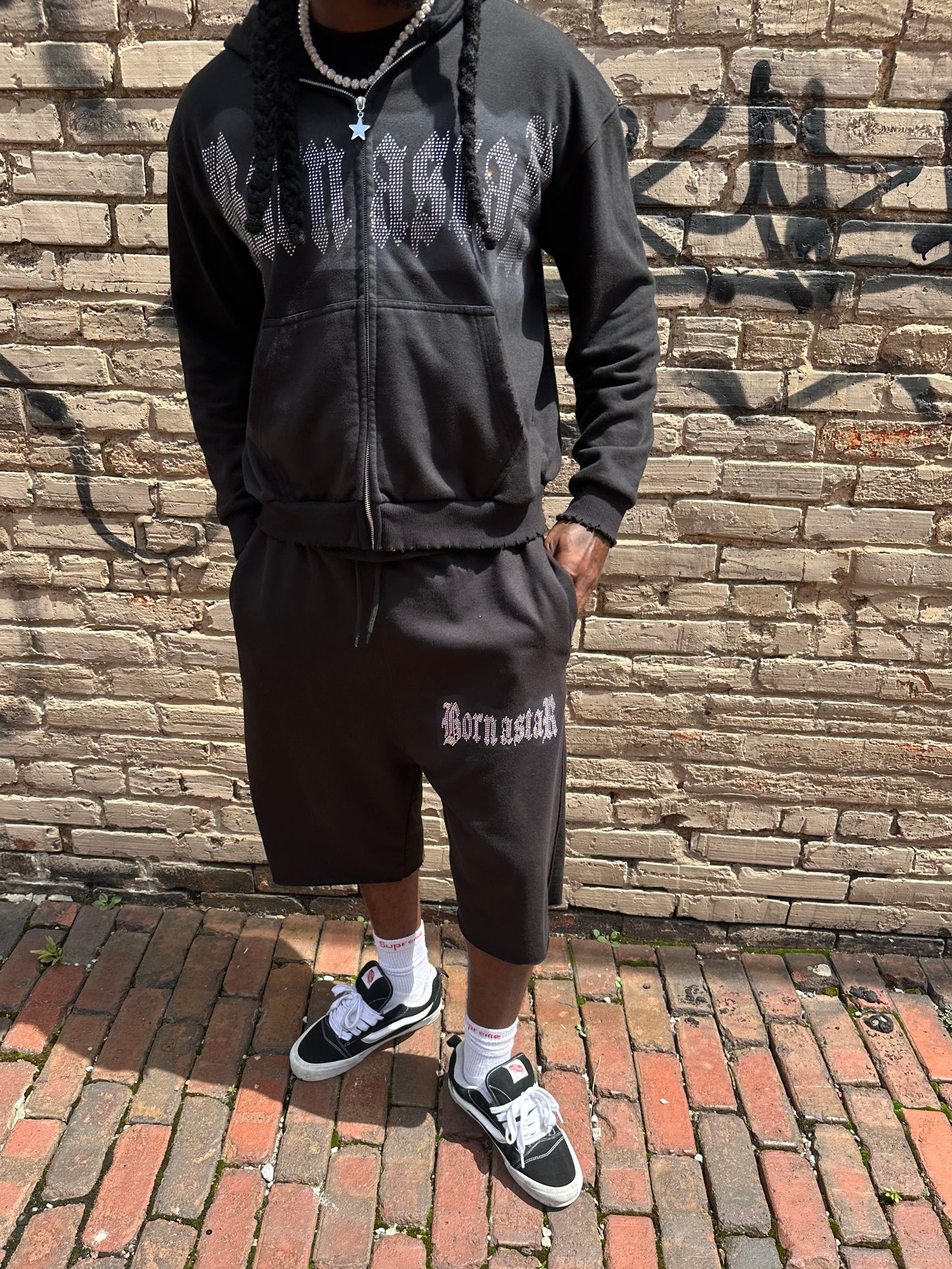 “Star Born” Midnight Black Shorts Set