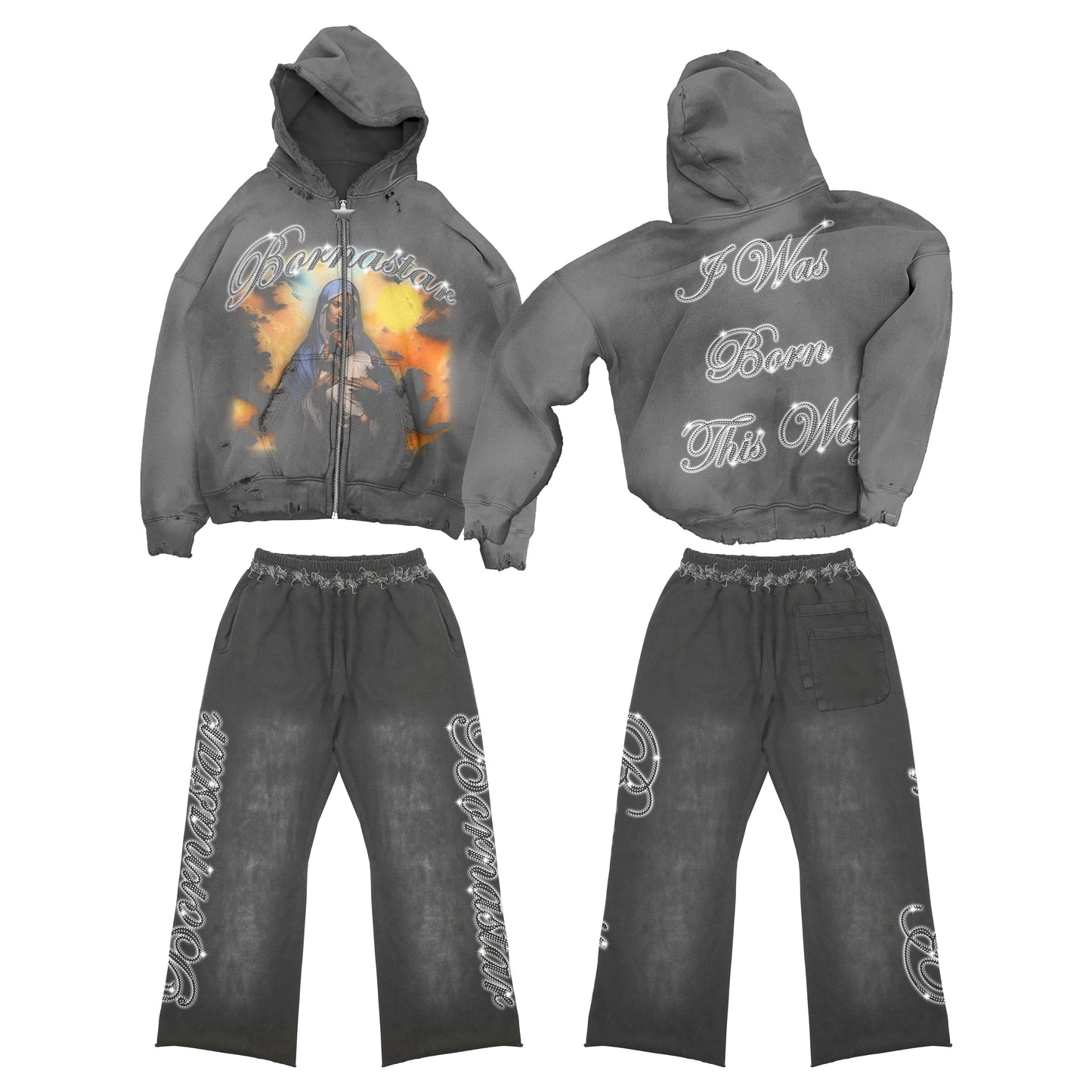 Faded Ash Grey “Kokabiel” Set