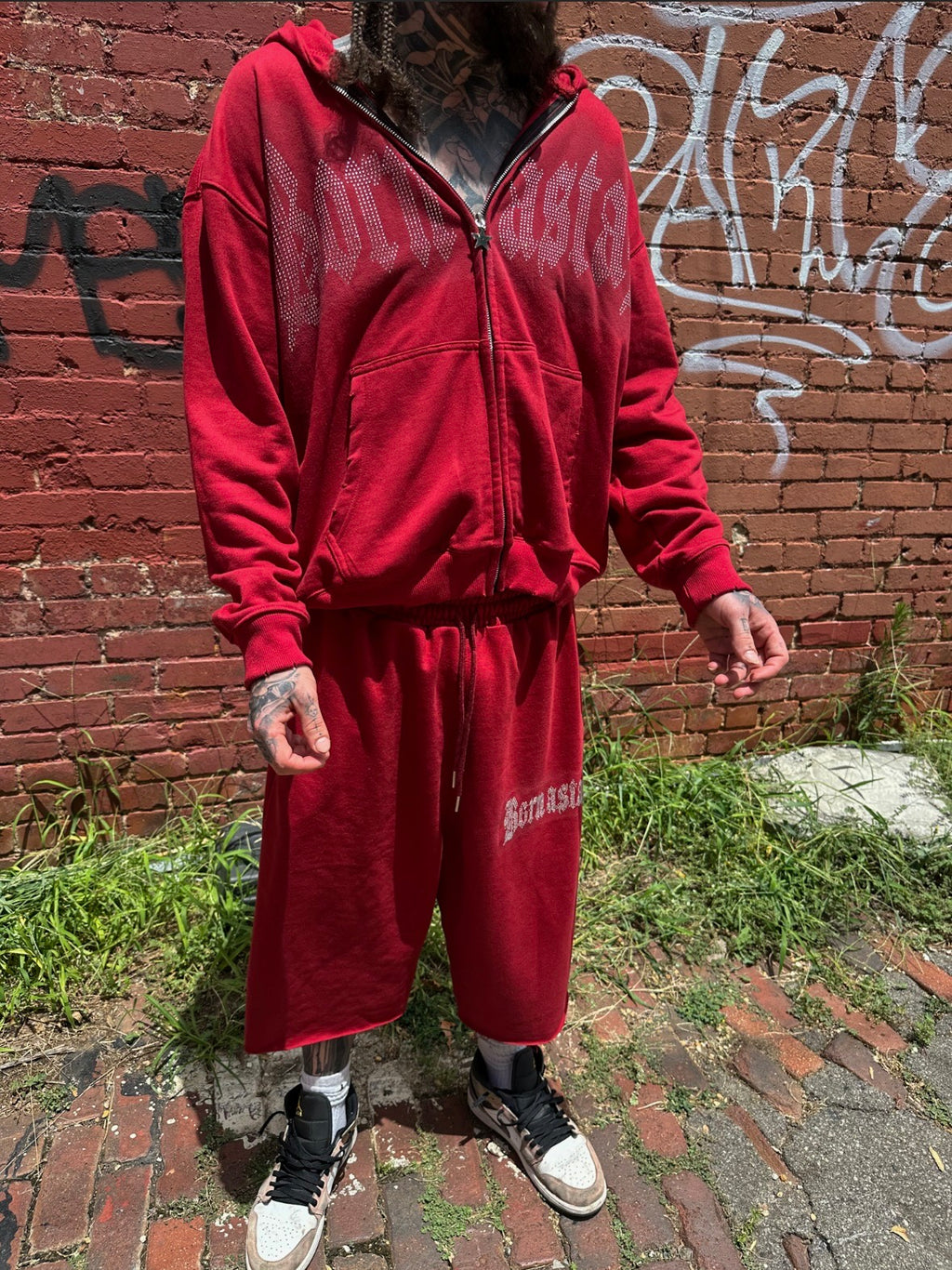 “Star Born” Red Velvet Shorts Set