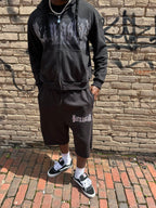 “Star Born” Midnight Black Shorts Set
