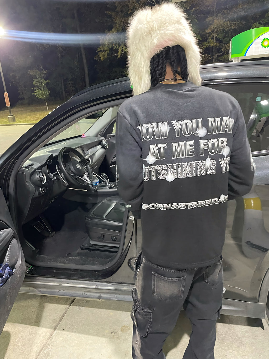 Black “How You Mad At Me” Sweatshirt