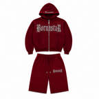 “Star Born” Red Velvet Shorts Set