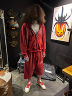 “Star Born” Red Velvet Shorts Set