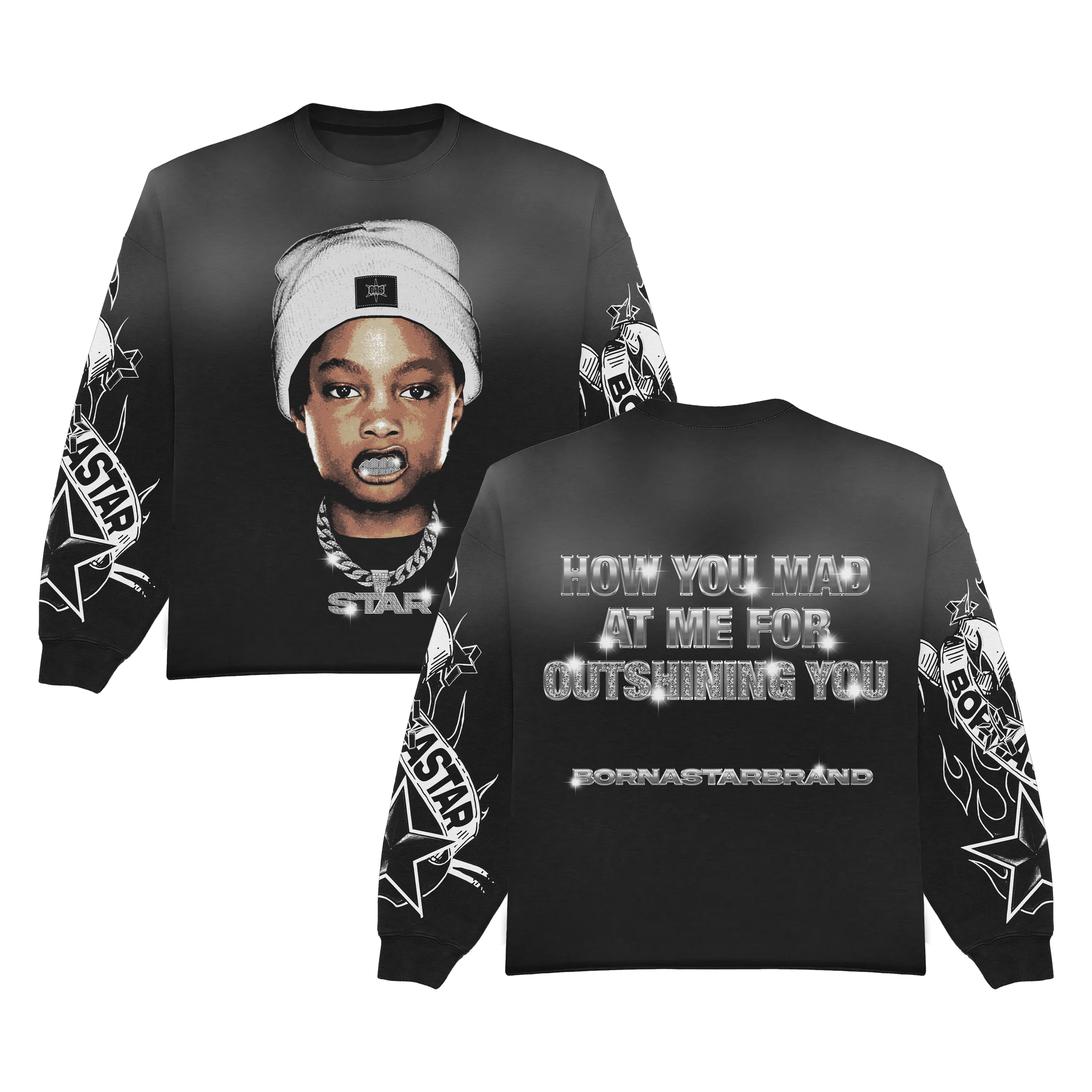 Black “How You Mad At Me” Sweatshirt